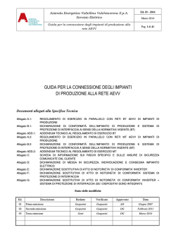 guida per la connessione degli impianti di produzione alla rete aevv