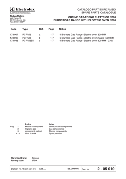 catalogo parti di ricambio spare parts catalogue cucine