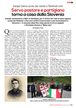 Servo pastore e partigiano torna a casa dalla Slovenia