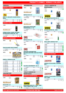 PRODOTTI CHIMICI, VERNICI E DILUENTI