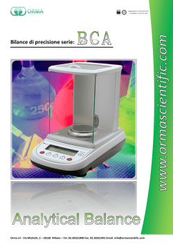 Bilance di precisione serie:
