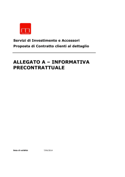 allegato a &ndash; informativa precontrattuale