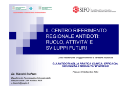 up/Dr. Bianchi - Centro Regionale dotazione antidoti