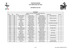 Starting Order 20140705 Saturday - Settore Ginnastica