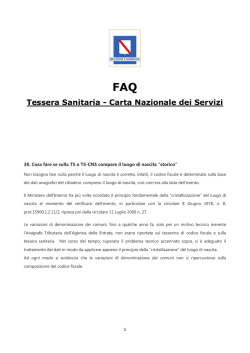 Tessera Sanitaria - Carta Nazionale dei Servizi