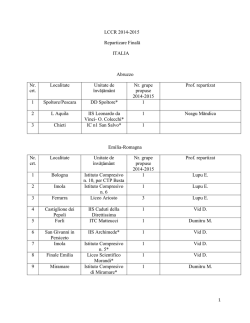 LCCR 2014-2015 Repartizare Finală ITALIA Abruzzo Nr. crt