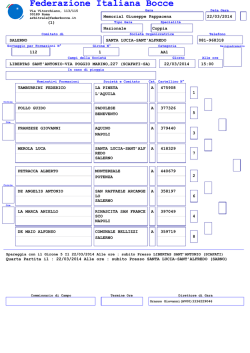 Sorteggio - Federazione Italiana Bocce