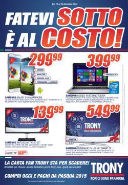 da Trony, grandi marche per le tue idee regalo!