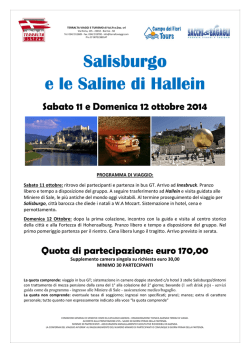 gita sociale CAI: programma