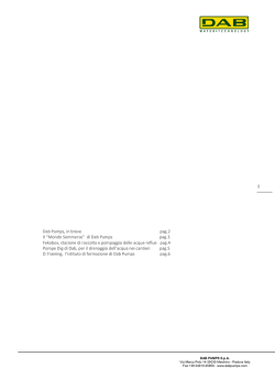 Press kit DAB PUMPS *