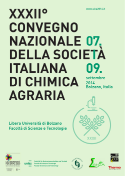 xxxii° convegno nazionale della socie à italiana di chimica agraria