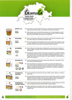 ECOFILL HV ECOCROM ECOGREEN ECOSTAR2K ECOSTAR 2K