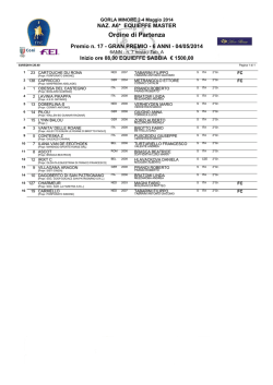 Ordine di Partenza - Equieffe equestrian Center