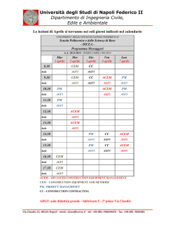 Universit&agrave; degli Studi di Napoli Federico II Dipartimento di