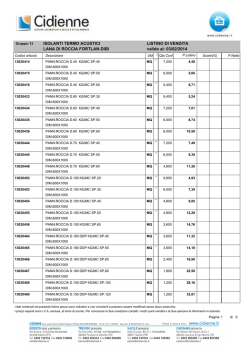 ISOLANTI TERMO ACUSTICI LANA DI ROCCIA