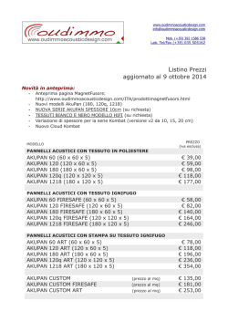 Scarica il listino prezzi aggiornato!