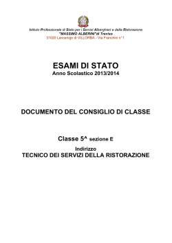 5E diurno "ristorazione" - Istituto Alberghiero "M. Alberini"