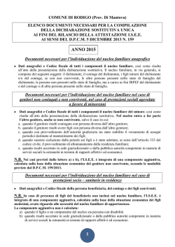 Nuovo ISEE 2015, elenco documenti necessari