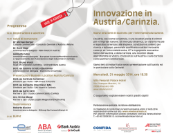 Innovazione in Austria/Carinzia.