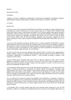 1 Mozione presentata da CAPUA Cofirmatari: VARGIU, CATANIA