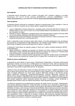 Curriculum Iannizzotto - Dipartimento di Matematica e Informatica