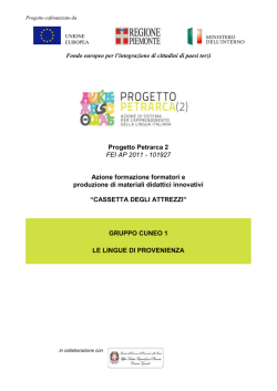 Le lingue di provenienza