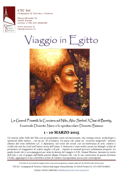 programma completo - CTC | Compagnia di Turismo e Cultura