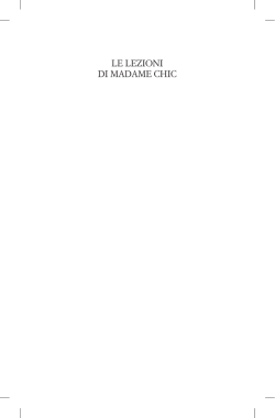 LE LEZIONI DI MADAME CHIC