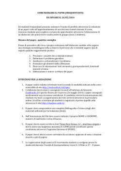 istruzioni redazione paper frequentanti 2015