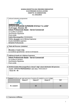 Progetto di Alternanza Scuola Lavoro al Professionale per