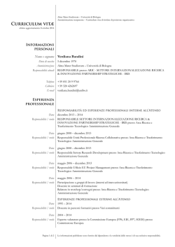 Verdiana Bandini - Universit&agrave; di Bologna