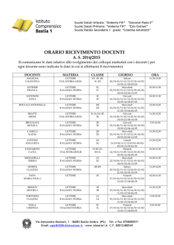 orario ricevimento docenti scuola secondaria 2014-2015