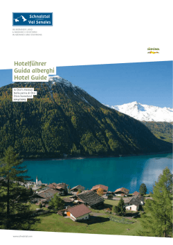 Unterkunftsverzeichnis Schnalstal Saison 2014/15
