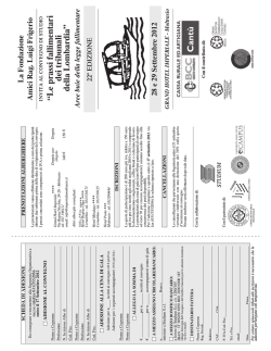 &ldquo;Le prassi fallimentari dei tribunali della Lombardia&rdquo;