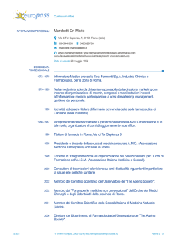 Scarica il cv - Prof. Mario Marchetti Ph.D