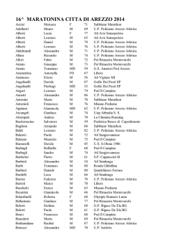 16^ MARATONINA CITTA DI AREZZO 2014