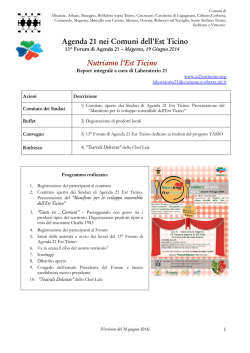 il report integrale del 13&deg; Forum