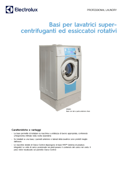 Basi per lavatrici super- centrifuganti ed essiccatoi rotativi