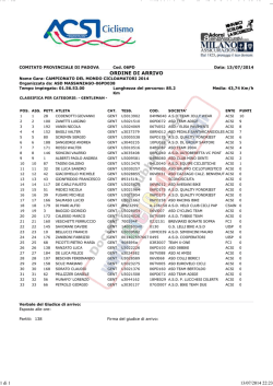 Campionato del Mondo Cicloamatori 2014 2^ giornata a Massanzago