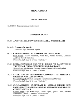PROGRAMMA - Societ&agrave; Chimica Italiana