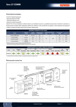 Caratteristiche tecniche - Serie 27 COMBI