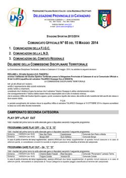 gare play off - Catanzaro Dilettanti