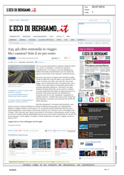 A35, gi&agrave; oltre centomila in viaggio Ma i camion? Solo il 20