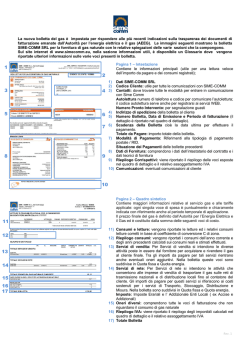 La nuova bolletta del gas &egrave; impostata per rispondere