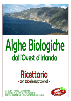 G.T.C. Srl - Panela - Sane Bont&agrave; Via Pascoli n. 6