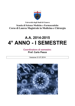 Guida ai Corsi Integrati (4&deg;/I semestre)