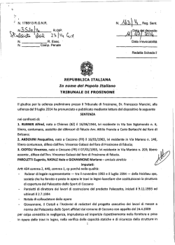 Sentenza di rinvio a giudizio