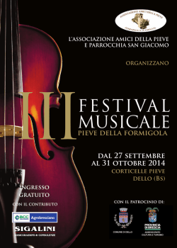 IIIFESTIVAL MUSICALE - Pieve di Corticelle