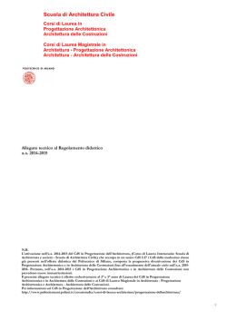 Allegato tecnico al regolamento didattico a.a. 2014-2015