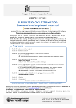 convegno pct-ordinbo - Ordine Ingegneri di Forlì